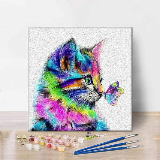 Kočky a motýli - Malování podle čísel