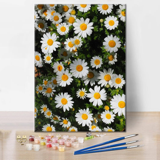 Daisy Cluster Nature Mural - Malování podle čísel