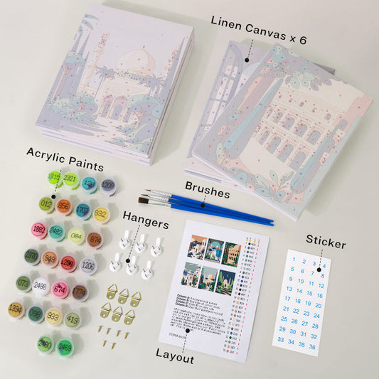 Slavné budovy - Malování podle čísel