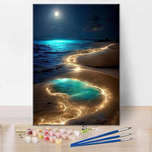 Měsíční krajina - Malování podle čísel