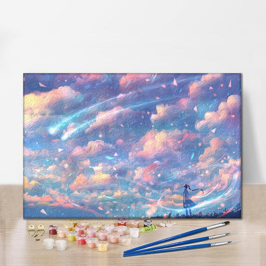 Dívka pod nebem - Malování podle čísel