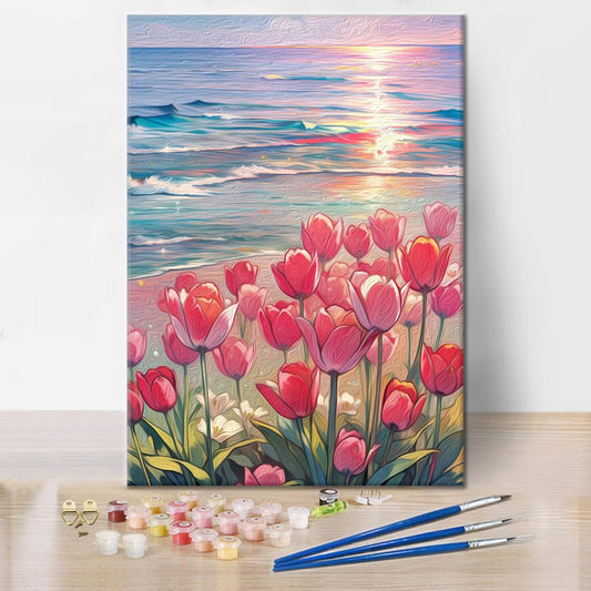 Akvarel ilustrace Středomoří - Malování podle čísel