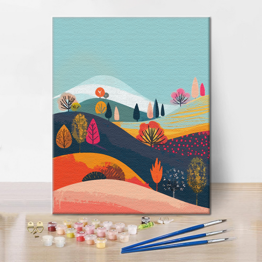 Podzimní harmonické objetí - Malování podle čísel