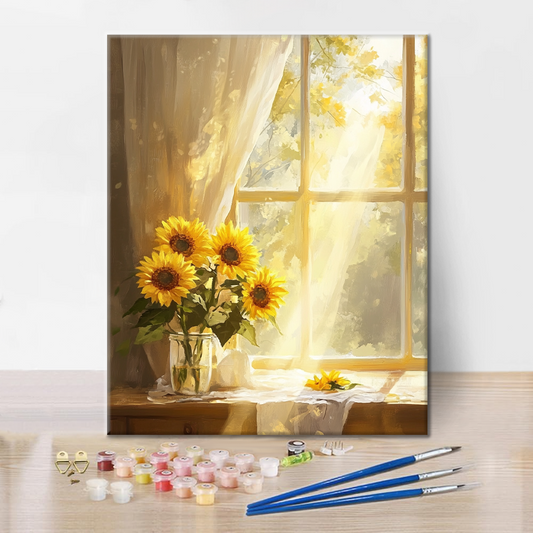 Slunečnice - Malování podle čísel