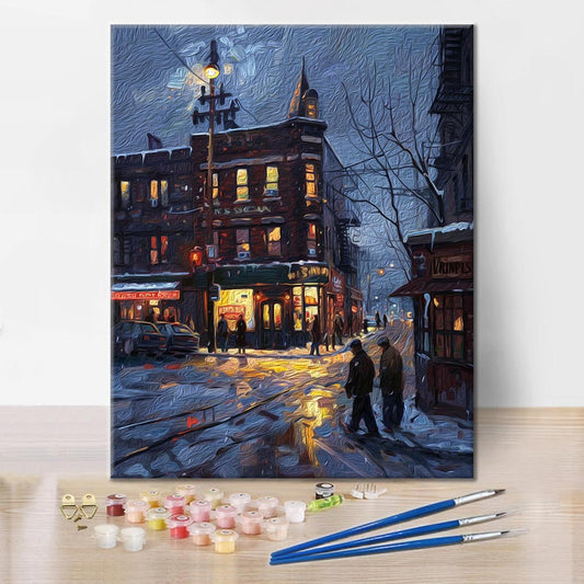 Soumrak městského rohu - Malování podle čísel