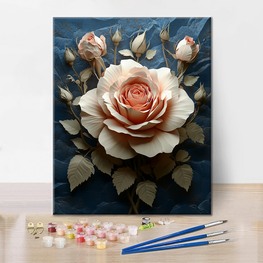 Vadnoucí růže - Malování podle čísel