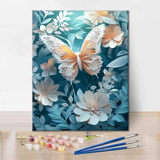Papírový motýl - Malování podle čísel
