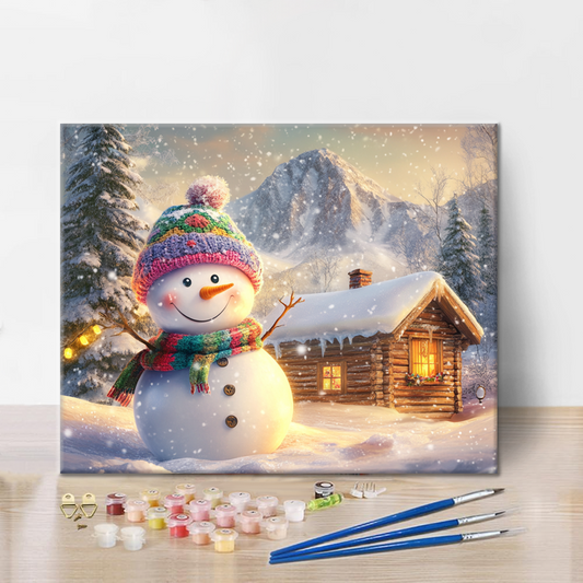 Vánoční chaloupka - Malování podle čísel