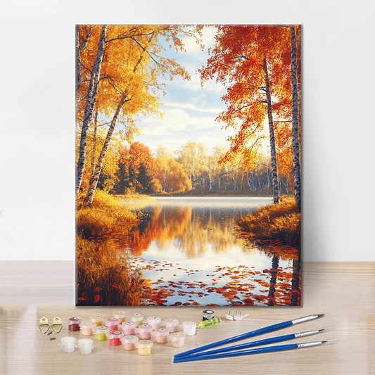 Podzimní les - Malování podle čísel
