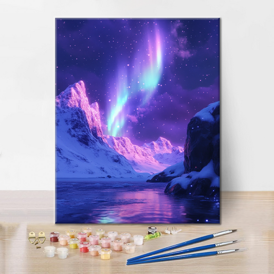 Psychedelická Aurora - Malování podle čísel