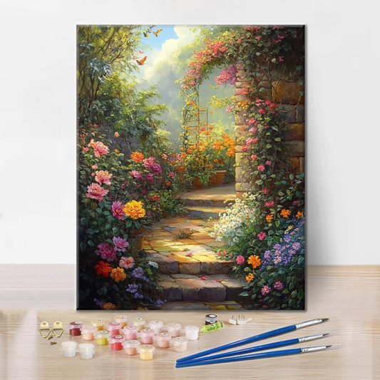 Jarní zahrada - Malování podle čísel