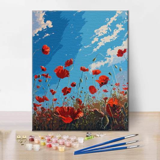 Rostoucí směrem ke slunci - Malování podle čísel