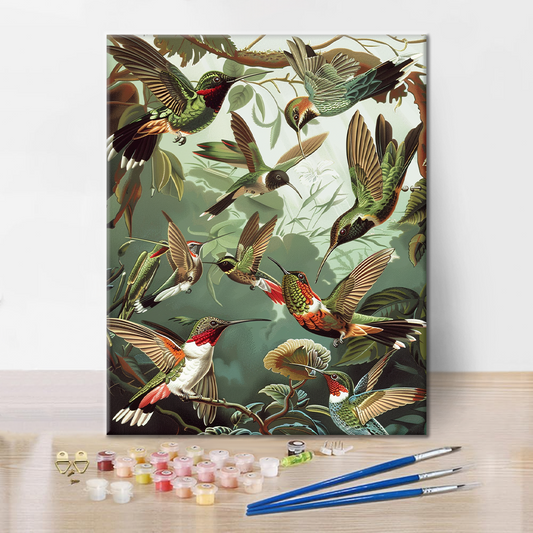 Trochilidae kolibřík - Malování podle čísel