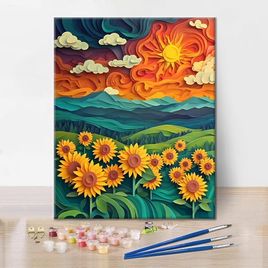 Sny o slunečnicích - Malování podle čísel