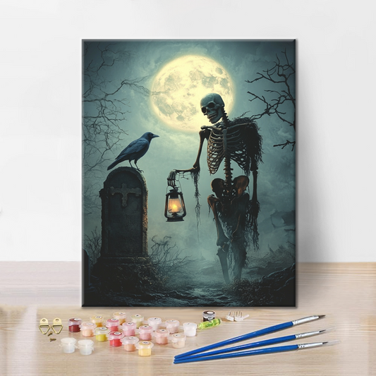 Temná lebka - Malování podle čísel