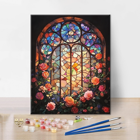 Květinové okno - Malování podle čísel