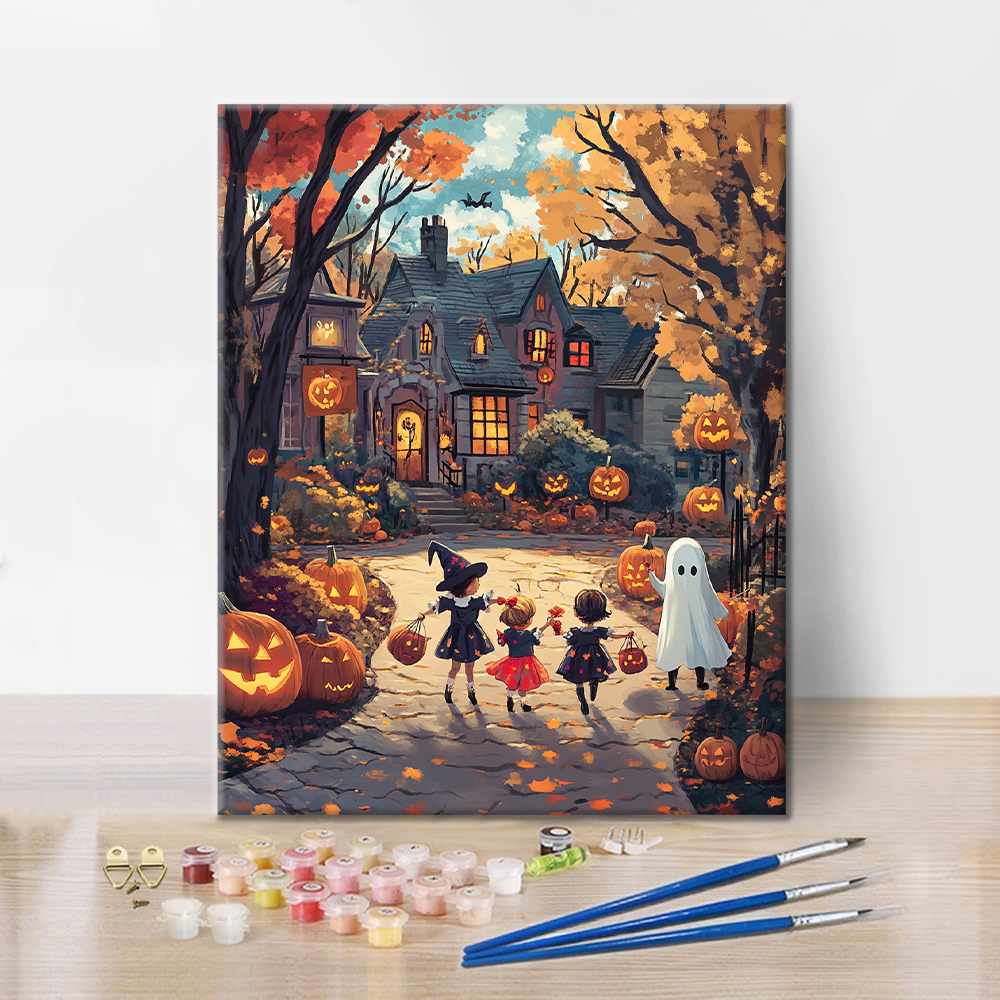 Halloweenská radost - Malování podle čísel