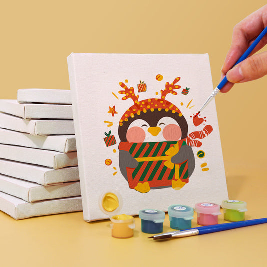 Vánoční tučňák - Malování podle čísel