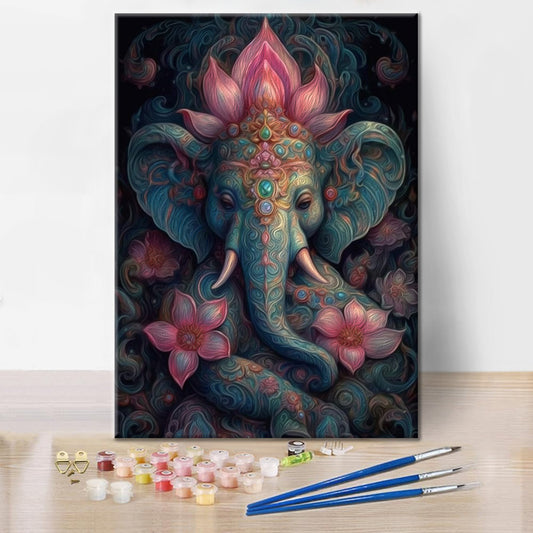 Slon v indickém jazyce - Malování podle čísel