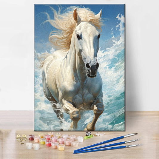Majestátní kůň běží - Malování podle čísel