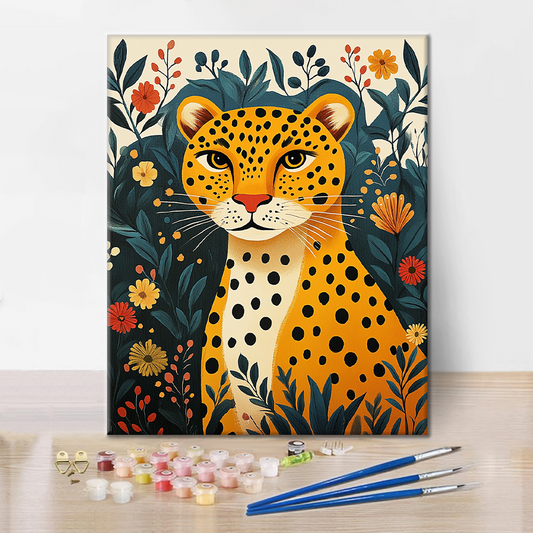 Leopard z Džungle - Malování podle Čísel