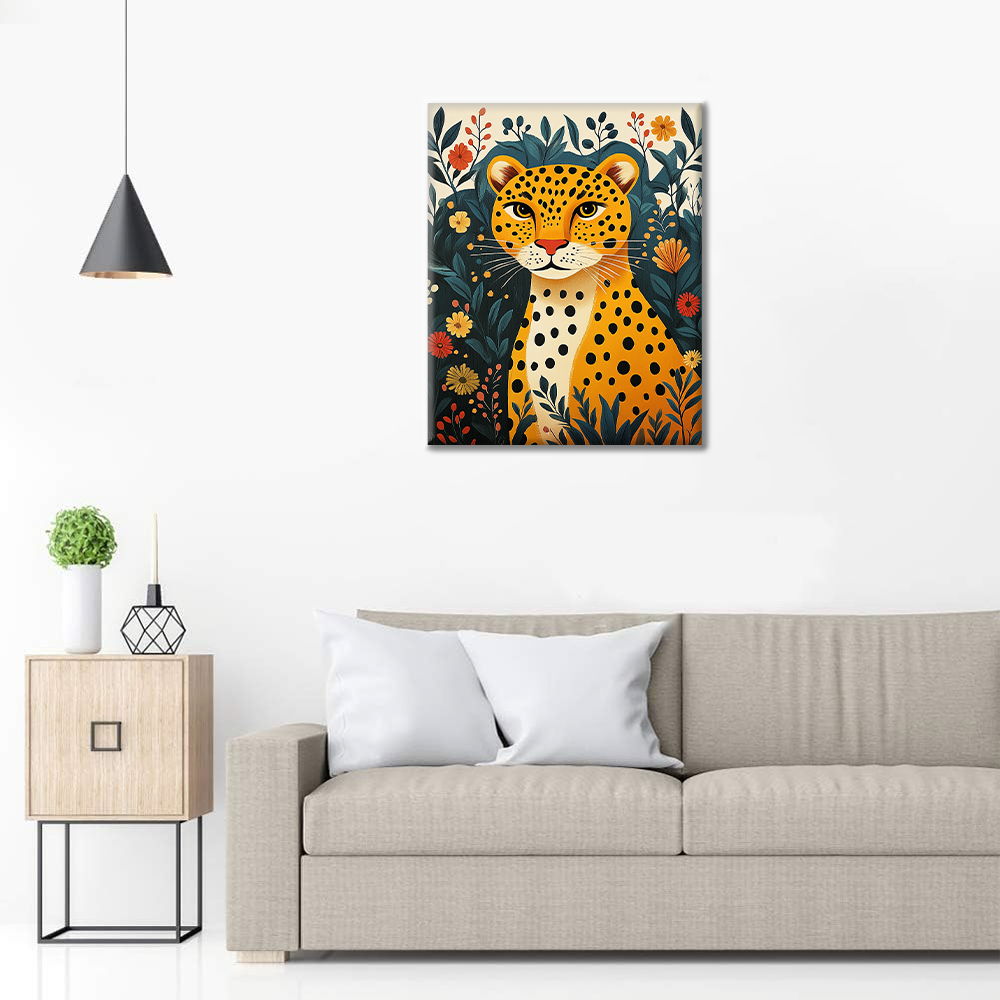 Leopard z Džungle - Malování podle Čísel