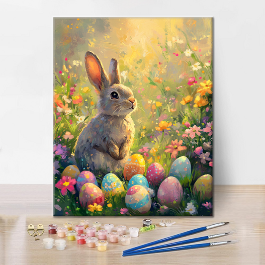 Králíček v Zahradě - Malování podle Čísel