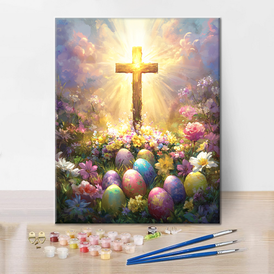 Slavný Velikonoční Kříž - Malování podle Čísel