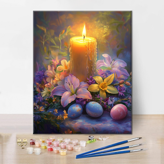 Velikonoční Světlo Svíček - Malování podle Čísel