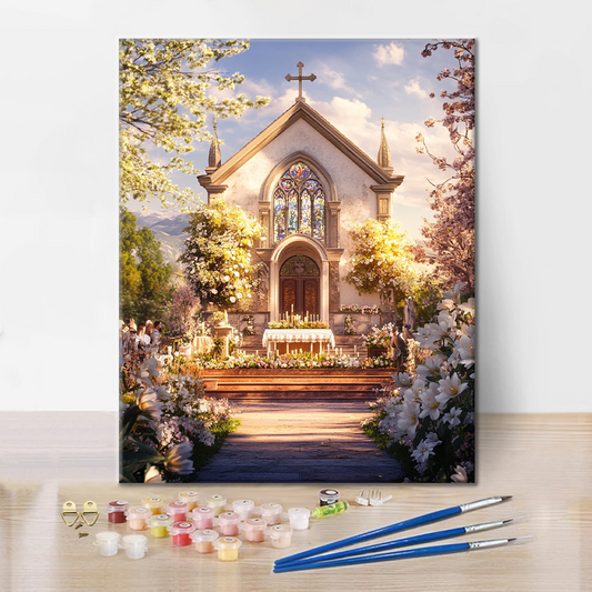 Velikonoční Kostel - Malování podle Čísel
