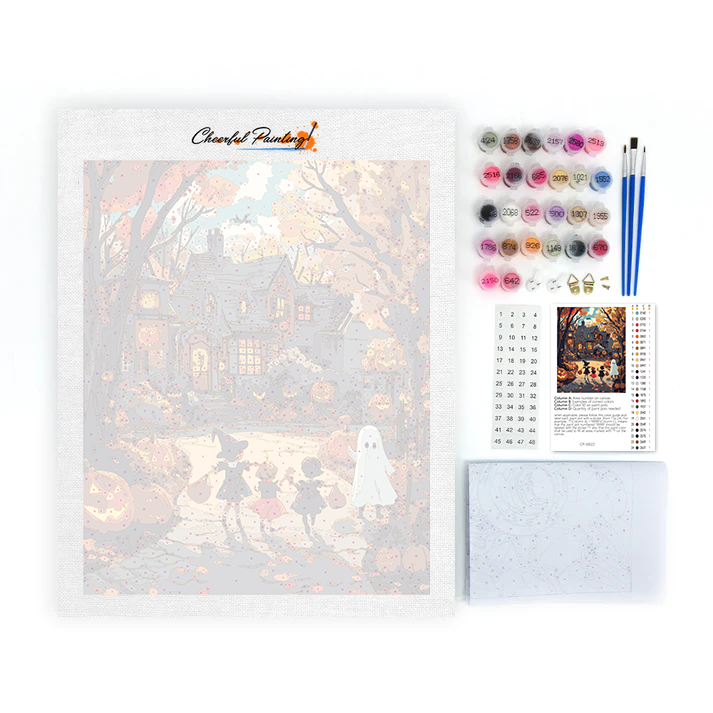 Halloweenská radost - Malování podle čísel