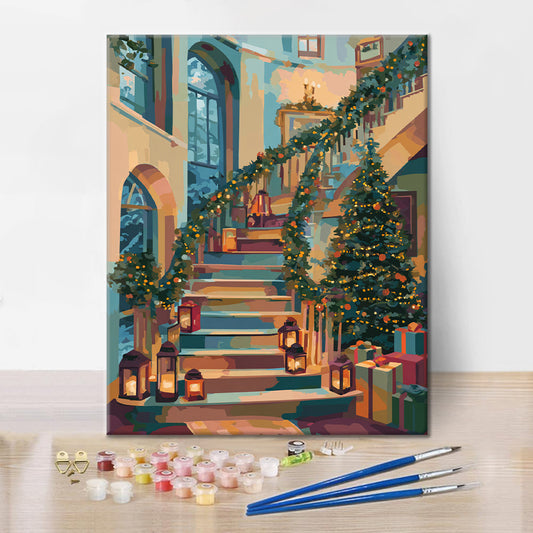 Vánoční chaloupka – Malování podle čísel