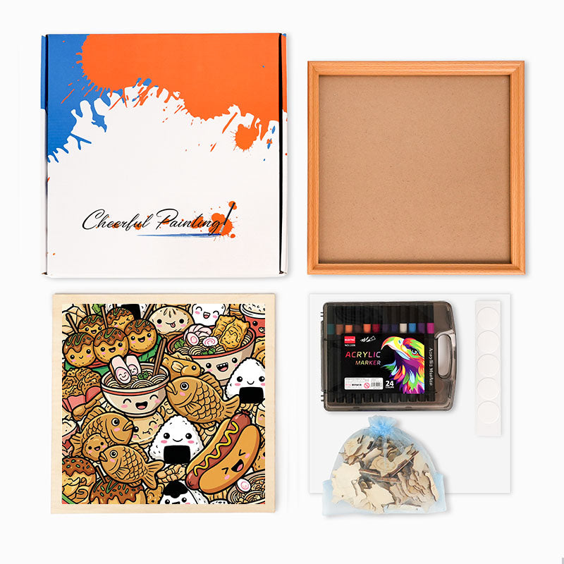 Happy Bites - Dřevěné omalovánky