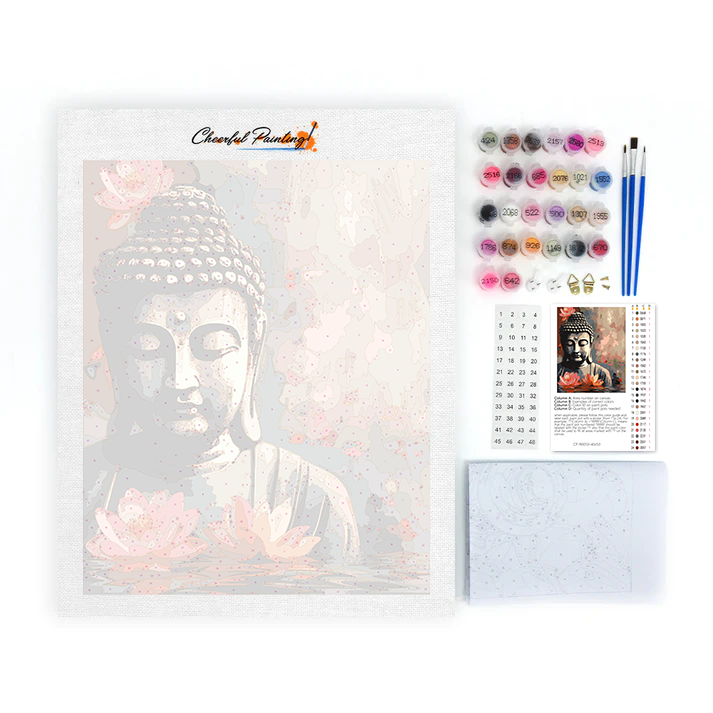 Buddha s květinou - Malování podle čísel