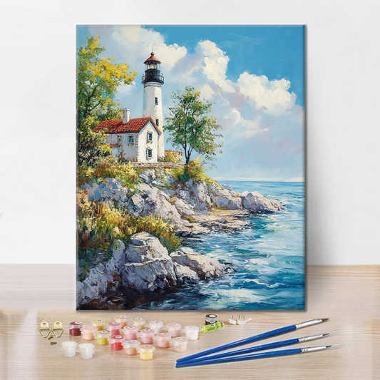 Pobřežní Maják - Malování podle Čísel