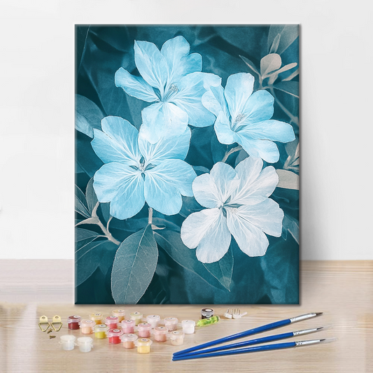 Bioluminiscenční Květy - Malování podle Čísel