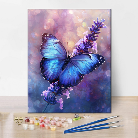Levandulová Ukolébavka pro Azurová Křídla - Malování podle Čísel