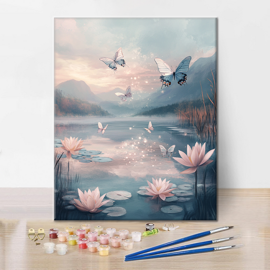 Sny Lilií a Motýlí Křídla - Malování podle Čísel
