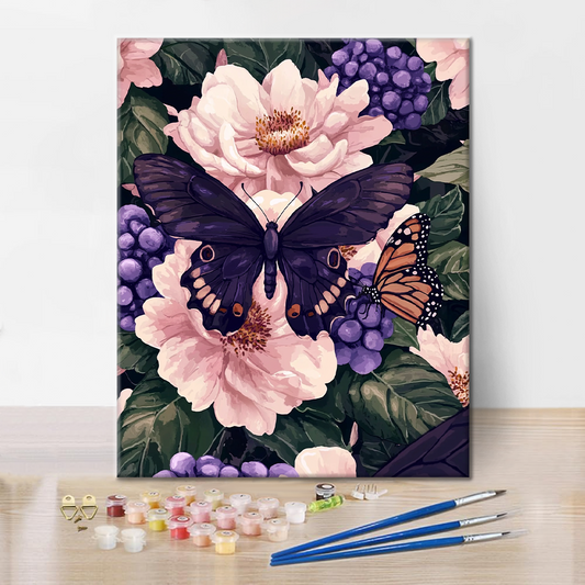 Purpurový Nokturno Monarchů - Malování podle Čísel