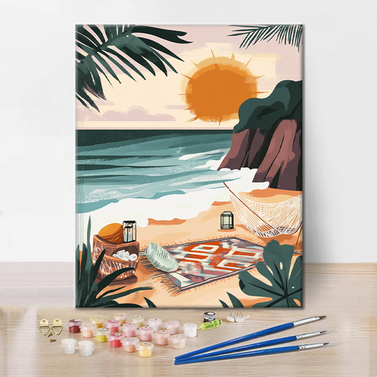 Tajná Pláž - Malování podle Čísel