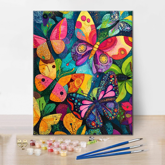 Živé Motýly - Malování podle Čísel