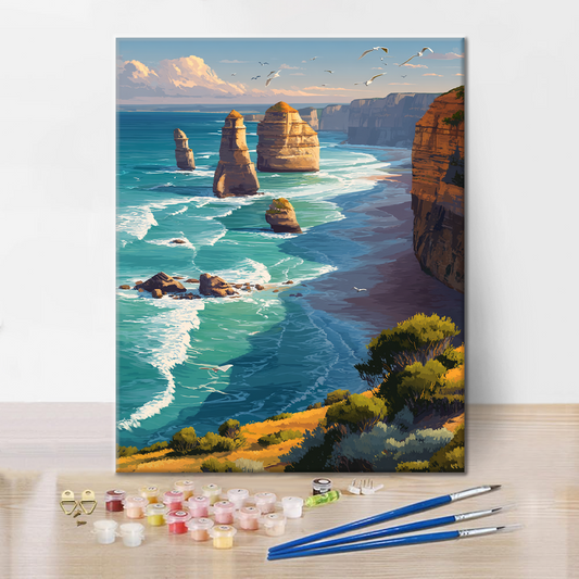Dvanáct apoštolů na skále - malování podle čísel