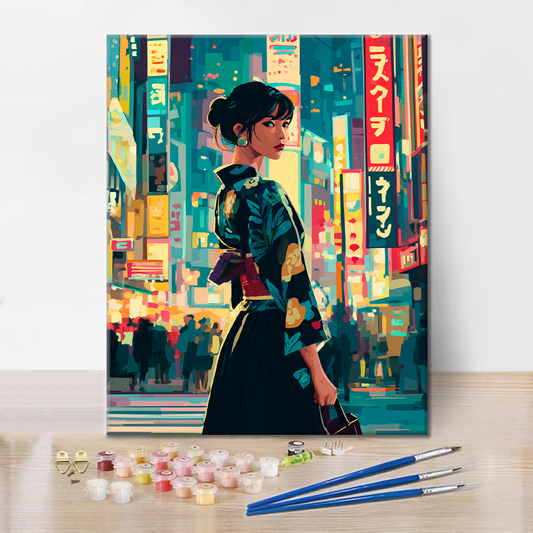 Tokijské noci - malování podle čísel