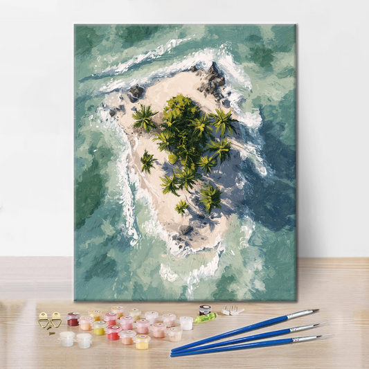 Tropický ostrov - malování podle čísel
