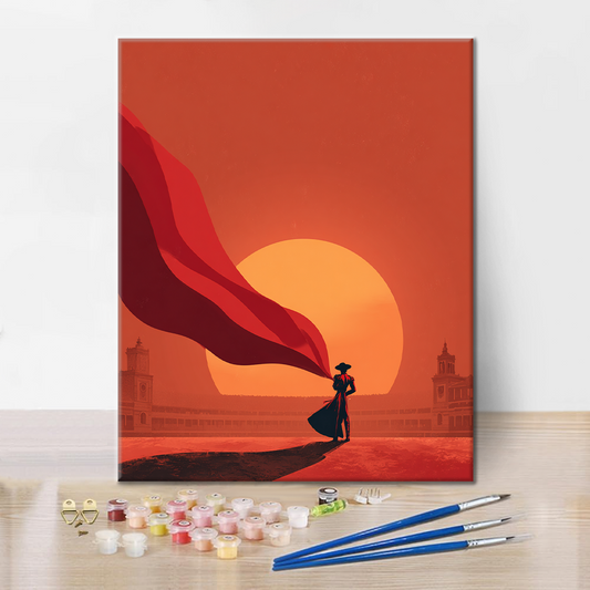 Soumrak býčí arény - malování podle čísel