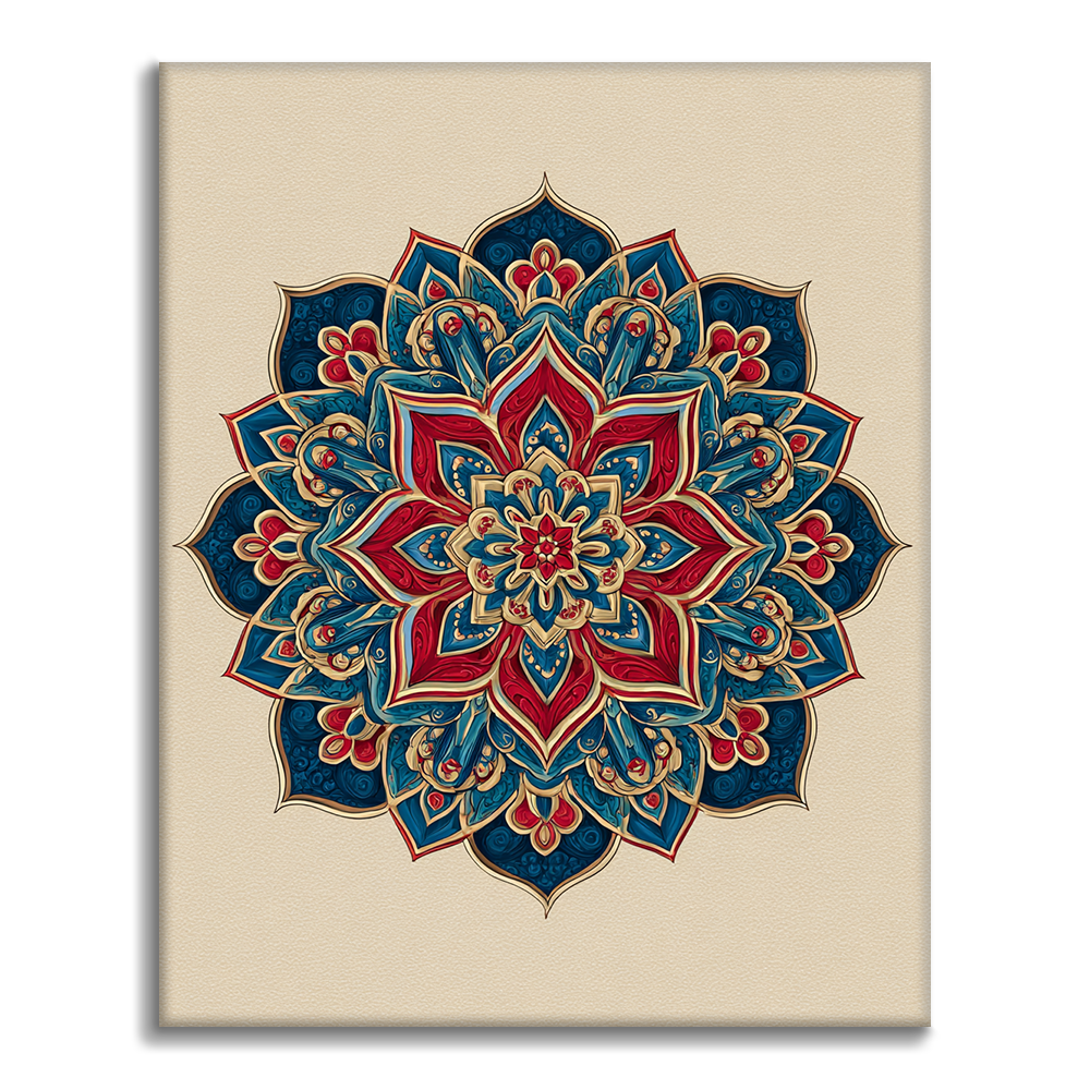 Dvojitá mandala - malování podle čísel