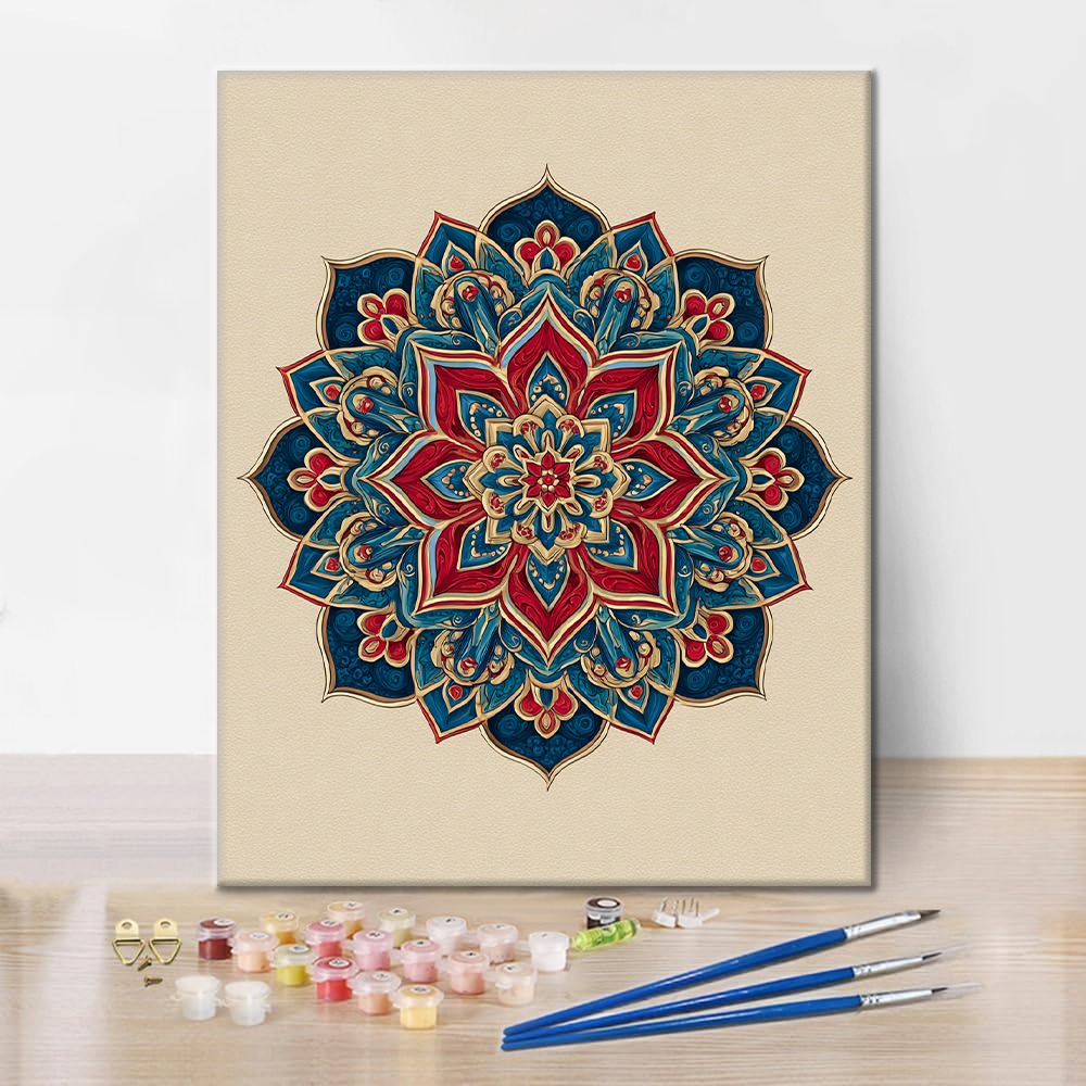 Dvojitá mandala - malování podle čísel