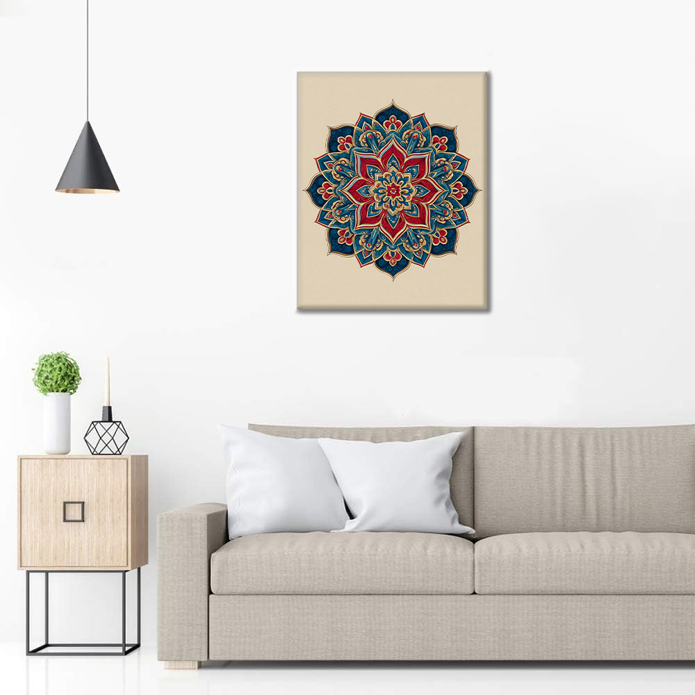 Dvojitá mandala - malování podle čísel