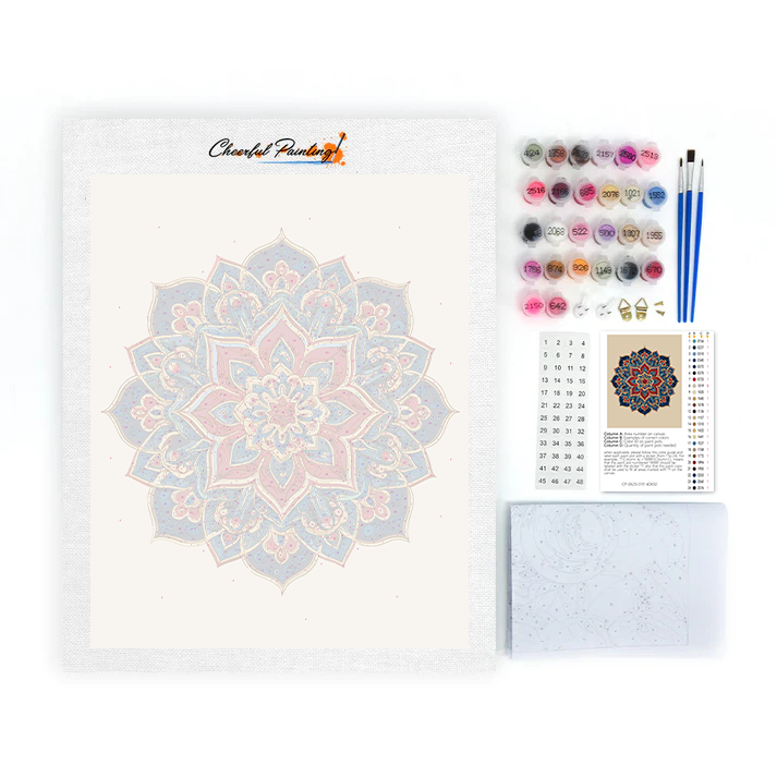 Dvojitá mandala - malování podle čísel