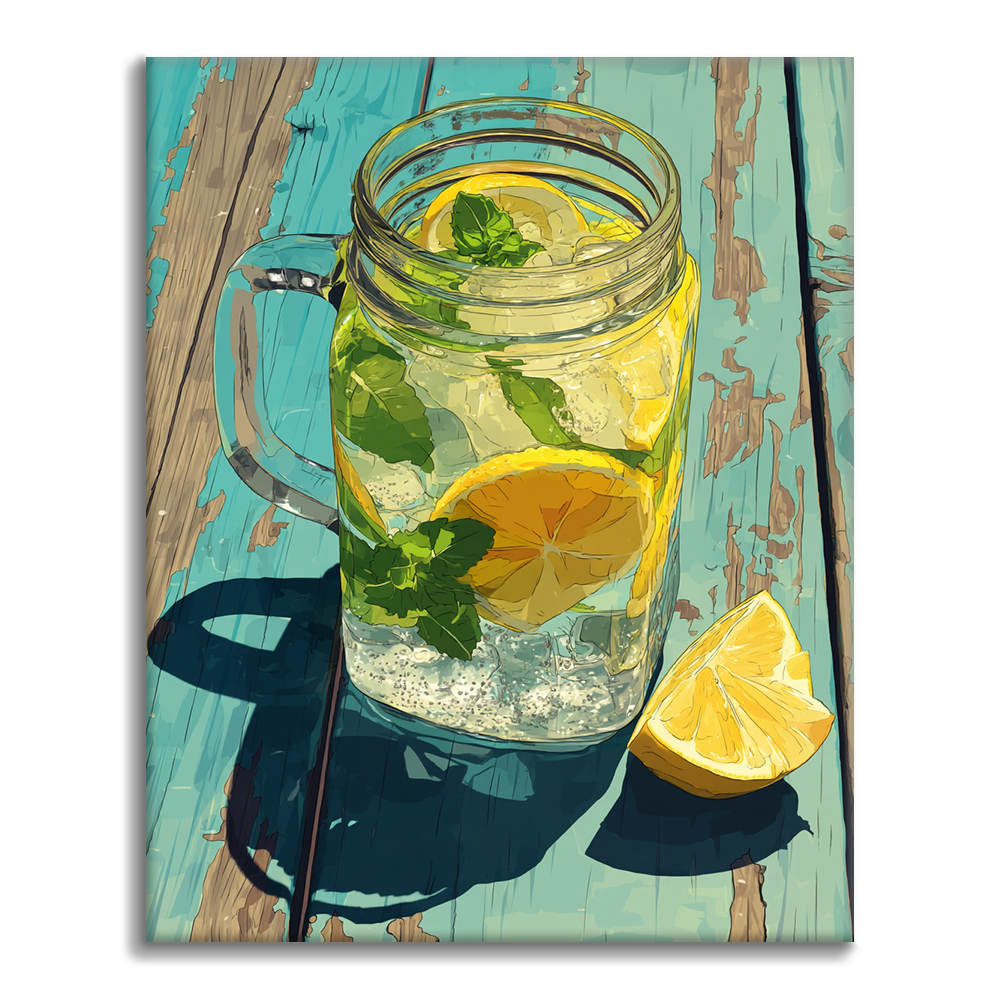 Chlazená limonáda - malování podle čísel